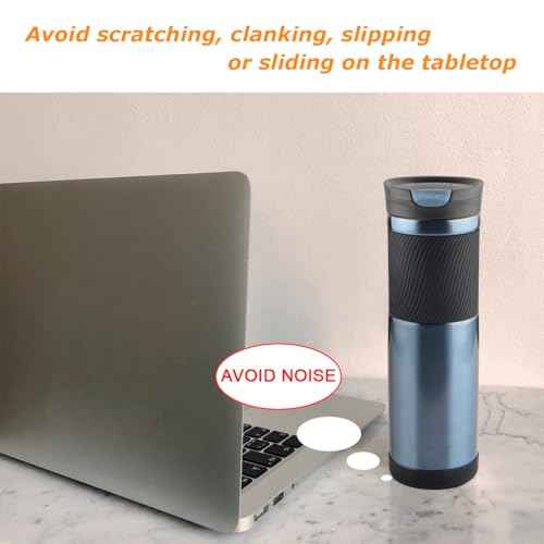 Cosmos 4 Pcs Silicone Protective Boot Fits 16-24 Oz Water Bottle & Tumbler for Travel Hiking Gym - Non-Slip Bottom Cover Sleeve & Bumper for Coffee Mug & Tea Cup - Fits 7cm Dia.