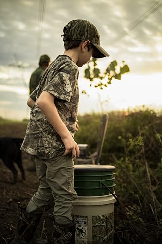 Mossy Oak Boys' Tibbee Flex Long Sleeve Camo Hunting Shirt - Large, Original Bottomland