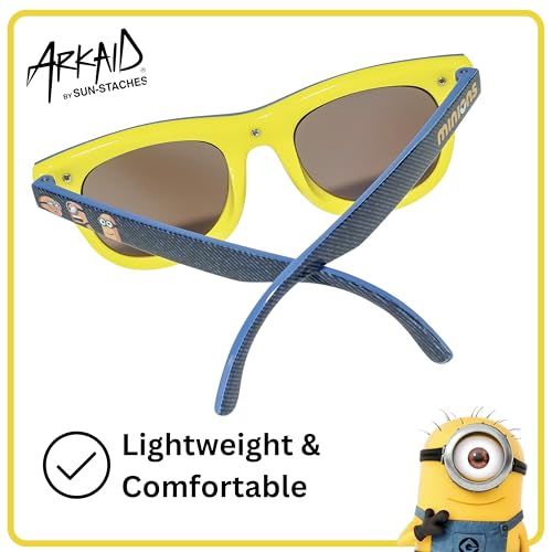 ARKAID Minions Sunglasses for Kids | Officially Licensed Minions Shades | UV 400 | One Size Fits Most Kids