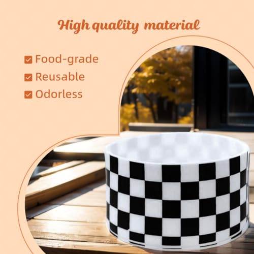 GENLEAS 1 PCS Checkered Pattern Protective Silicone Boot for Stanley Tumbler 20oz-40oz, for Hydro Flask Water Bottle 12oz-24oz, Anti-Slip Sleeve for Bottles with 2.88-2.97in Bottom