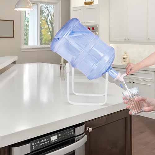 5 Gallon Water Dispenser Stand with Dual Valves & Detachable Metal Frame