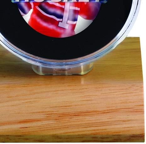 NHL Light Wood Puck Holder, Small, Clear