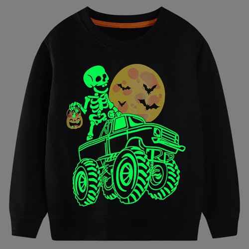 Toddler Boys Sweatshirts Kids Cotton Long Sleeve Crewneck Pullover Cartoon Print Shirts 2-7T