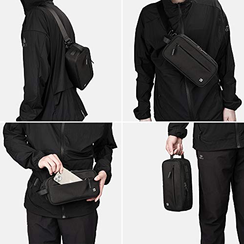 Rhinowalk Bike Handlebar Bag Black Waterproof Cycling Front Bag with Shoulder Strap