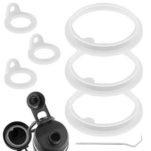 6pcs Replacement Gaskets Compatible with TAKEYA Water Bottle, Leak-Proof Silicone Seal Ring Seal Parts Lid Accessories Washer for TAKEYA Actives 18oz 22oz 24oz 32oz 40oz (Not for TAKEYA Originals)