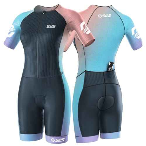 SLS3 Triathlon Suits Women Elite Aero Sleeved Tri Suit Women, Trisuit, Quick-Dry, Italian Chamois, Ready for Any Distance