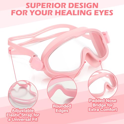 Pink Lash Goggles for Shower Eyebrow Protector - Waterproof Eye Safety