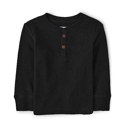The Children's Place Boys' and Toddler Long Sleeve Thermal Henley Shirt