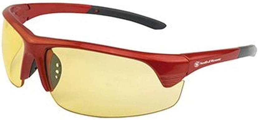 Smith & Wesson Corporal Half Frame Shooting Glasses with No-Slip Rubber,Impact Resistance & Storage Bag for Work,Everyday Use