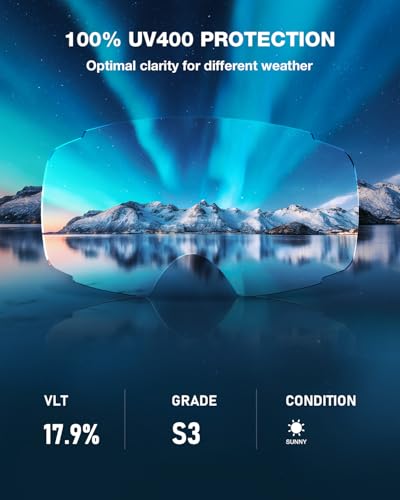 Magnetic Lens Ski Goggles for Men Women Adult - Black Grey White, Zionor X4