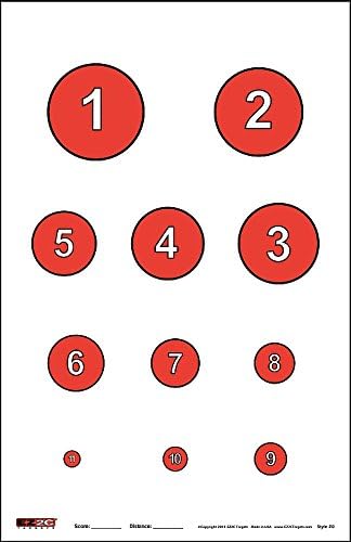5 Style Gun and Rifle Paper Targets Bundle Pack for Shooting by EZ2C ~ Highly Visible and Bright Game Target ~ for Gun Range or Outdoor Use ~ 11" x 17"