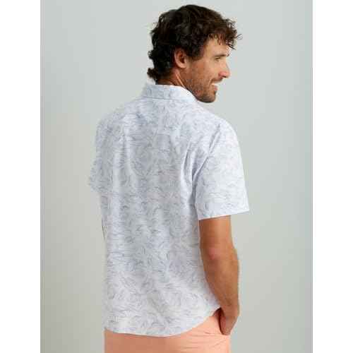 HUK Mens Kc Scott Patterned Kona Shirt, Performance Button Down Shirt