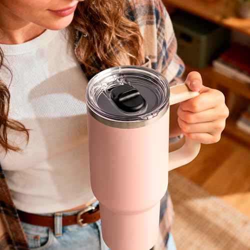 40oz Replacement Lid for Stanley Quencher, Stronghold Lid Spill Proof Splash Resistant Tumbler Lids for 40oz Stanley ONLY