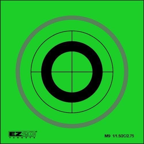EZ2C Mini Shooting Targets, Bright Flourescent Self-Adhesive 3.5" x 3.5" (Tear-Off Pads of 25 or 100)