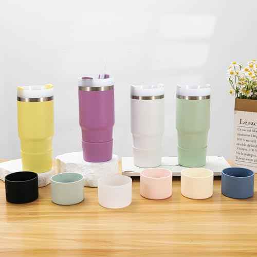 Boot for 14 oz Stanley Cups, Silicone Boot for Stanley Quencher 14 Ounces, Bottom Protector Accessory for 14oz Stanley's Tumbler (Rose Quartz, 14 Ounces)