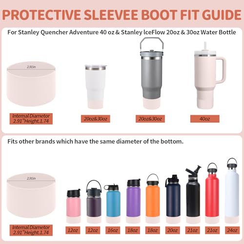 Rose Quartz Stanley Cup Accessories 8-Piece Set with Boot & Spill Stoppers