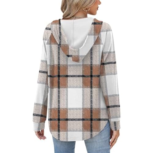 Womens Hoodies Pullover Sweaters Tunic Tops for Women Loose Fit Dressy Oversized Sweatshirt with Buttons