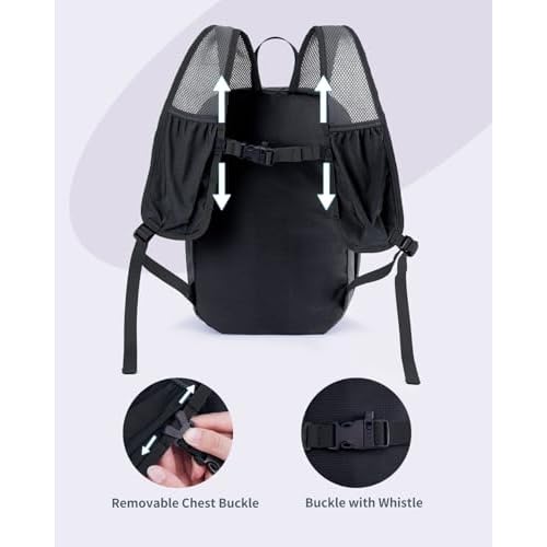 Blue Quartz 15L Small Hiking Backpack with Chest Pockets for Phone, Ultralight Hiking Daypack with Sternum Straps, Lightweight Foldable Packable Back Pack for Women Men(patent pending)