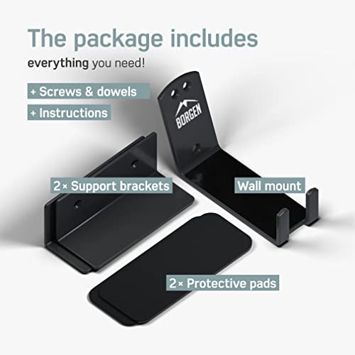 Wall Mount Pedal Hooks for E-Bike & MTB Set of 3 - Black