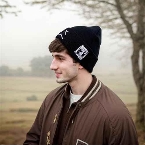 Fashion Beanie for Men Beanies Women,Warm Winter Hats for Men Embroidery Unisex Knit Hat Skull Cap