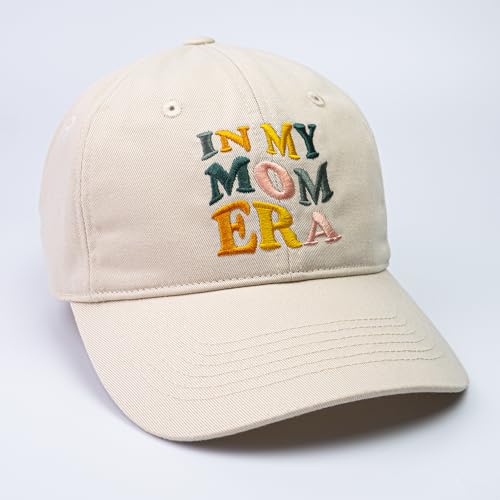in My Mom Era Hat, Hat Mother's Day Birthday Gifts for Mom from Daughter Son, Embroidered Baseball Hats for Women Cream
