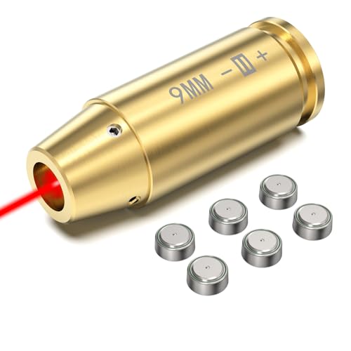 Feyachi Bore Sight 9MM/223 5.56/12GA Red Dot Laser Zeroing Bore Sighter Pistol Laser Boresighter with 3 Sets