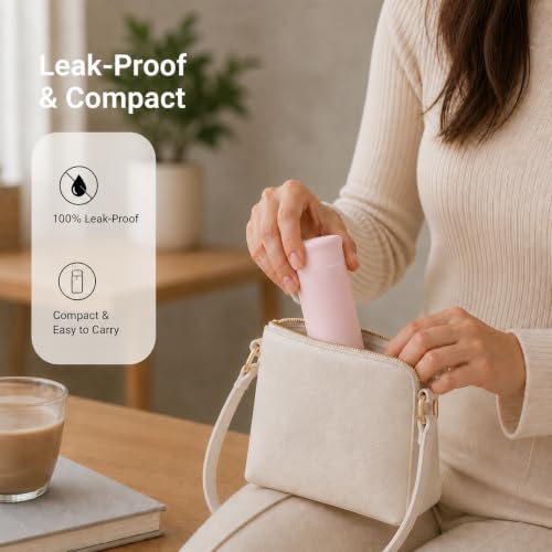Pink 8oz Insulated Water Bottle - Leak Proof Stainless Steel Travel Mug