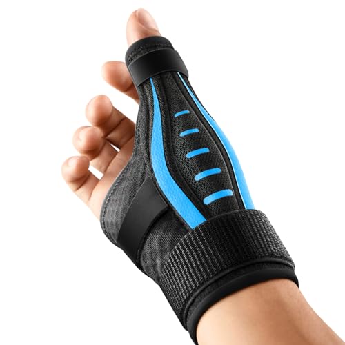 Thumb Brace Right/Left Hand, Thumb Spica Splint Hand Brace for Arthritis Pain and Support, Ergonomical Thumb Stabilizer for Trigger Thumb, CMC, De Quervains Tenosynovitis Pain Relief(S/M Blue)