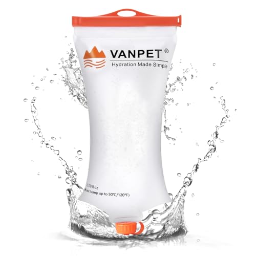Upgrade Water Bag 2L Compatible with Sawyer Squeeze Water Filter, Durable TPU Material, BPA & PVC Free Squeeze Pouch, Collapsible Hydration Canteens for Camping Hiking Cycling (2L)