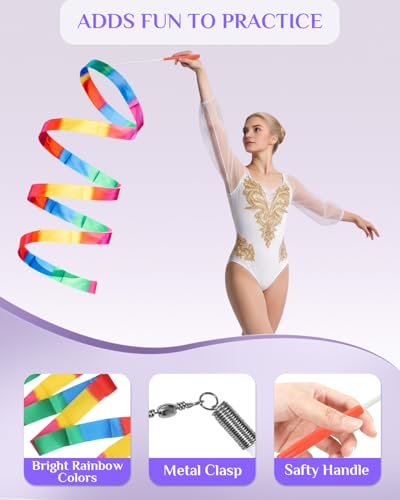 30-Inch Stainless Steel Twirling Baton for Kids & Adults with Ribbons & Grip Tape