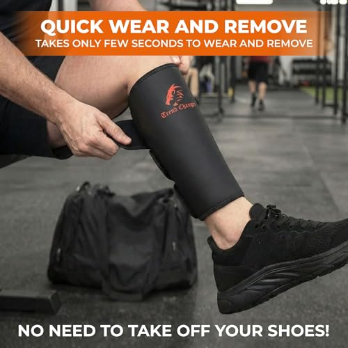 7mm Deadlift Shin Guards & Calf Support Brace - Men & Women, 2 Pack