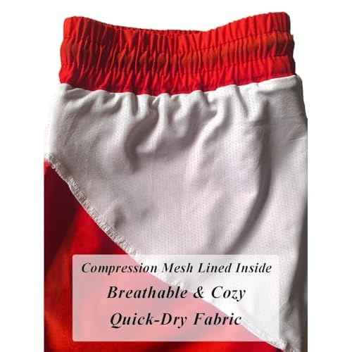 Men¡¯s Swim Trunks Slim-Fit 5" Inseam Mesh Lining Zipper Pockets Swimwear Quick-Dry Bathing Suits for Men, XS-2XL