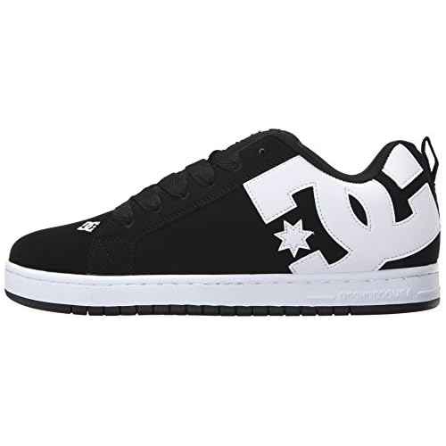 DC Men's Court Graffik Skateboarding Shoe, Black, 9 D US