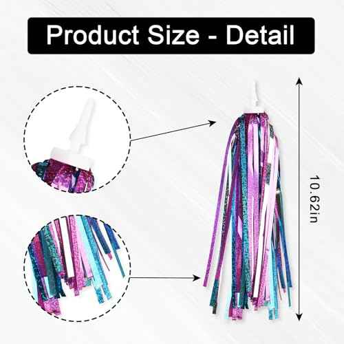 Rainbow Bike Streamers Holiday Bike Handlebar Tassels Colorful Bicycle Streamer Tassels for Bicycle Ornaments