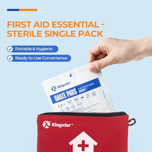 3x3 Inch Sterile Cotton Gauze Pads 12-Ply Bulk Wound Dressings 100 Pack