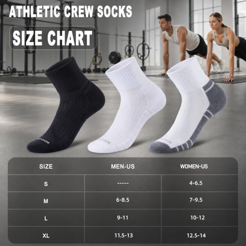 LEVSOX Compression Ankle Socks - White Medium 3 Pairs Bamboo Viscose Athletic Socks