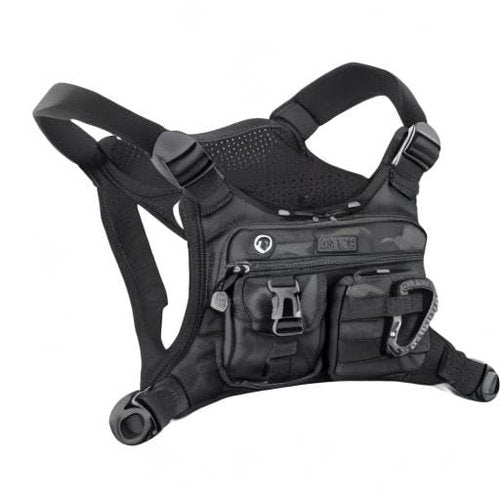 DEYACE Chest Bag For Men, Tactical Inspired Sports Utility Chest Pack, EDC Pouch Bag With Built-In Phone Holder for Workouts, Running, Cycling, Black