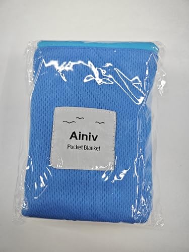 Ainiv Picnic Blanket, Mini Pocket Beach Mat 43.3 x 55.1IN (2-3 People) Foldable, Lightweight Waterproof Sand Free, Foldable Thin Ground Sheet for Outdoor Camping Hiking Travel - with Hand Strap
