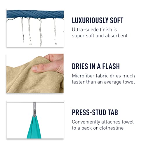 Sea to Summit Tek Plush Camping Towel - Large Sage Green