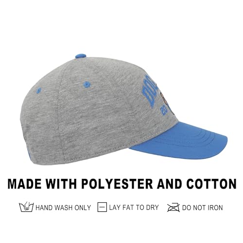 Dog Man Character Snapback Hat Youth Gray & Blue Adjustable Cap