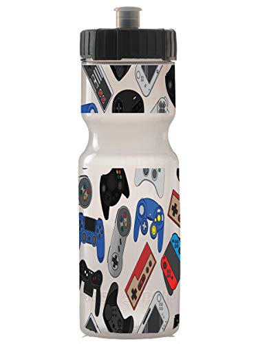 Kids BPA-Free Sports Water Bottle 22 oz - Video Games Design - 50 Strong
