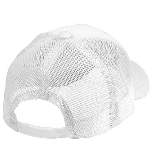 Falari 5-Panel Mesh Baseball Cap, Trucker Hat, Structured Plain Design, Cotton, Adjustable Size