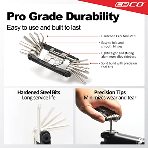 Heavy Duty Bike Multi-Tool with Chain Breaker - Compact Portable Cycling Repair Kit