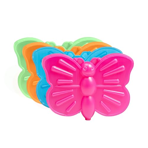 Kids Reusable Ice Packs Butterfly Shape 4 Pack for Lunch Boxes & Coolers
