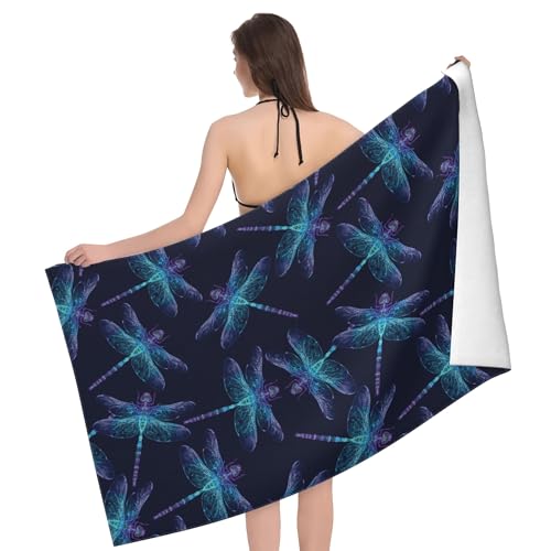 Oversized Microfiber Beach Towel 60x30 Inches Sandproof & Quick Dry for Pool Yoga Camping