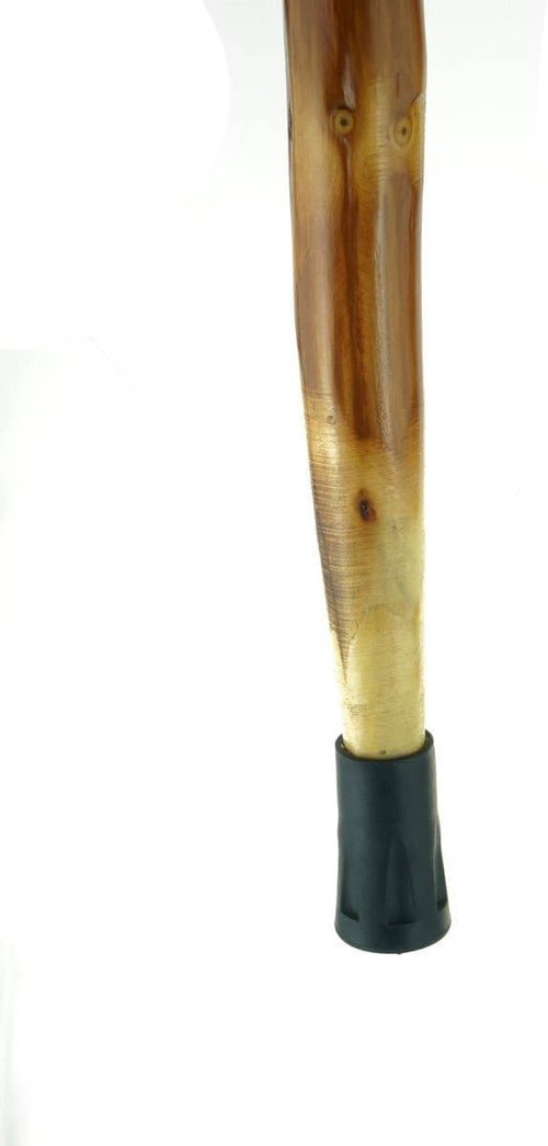 SE 55-Inch Foam Grip Wooden Hiking, Walking, Trekking Stick, Spiked Tip and Metal Reinforced Tip Cover Made with Hard Pine Wood - WS620-55BNBR