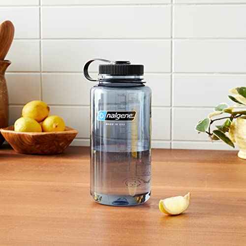 Nalgene Sustain Tritan BPA-Free Water Bottle Made with Material Derived From 50% Plastic Waste (using ISCC certified mass balance), 32 OZ, Wide Mouth