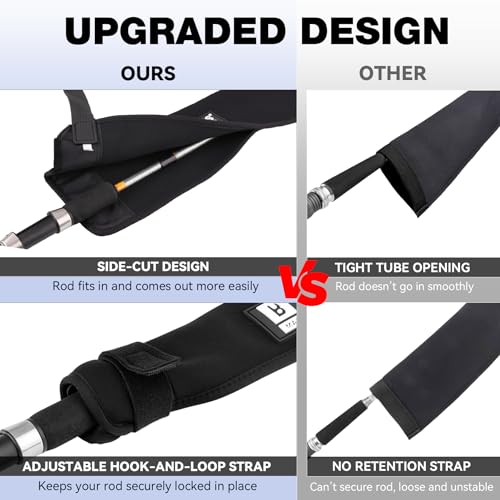 Neoprene Fishing Rod Sleeve for Casting, Trolling, Spinning Rods - 84 Inches - Variation of THIS Listing