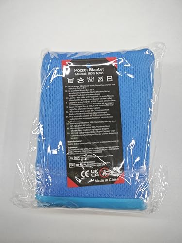 Ainiv Picnic Blanket, Mini Pocket Beach Mat 43.3 x 55.1IN (2-3 People) Foldable, Lightweight Waterproof Sand Free, Foldable Thin Ground Sheet for Outdoor Camping Hiking Travel - with Hand Strap