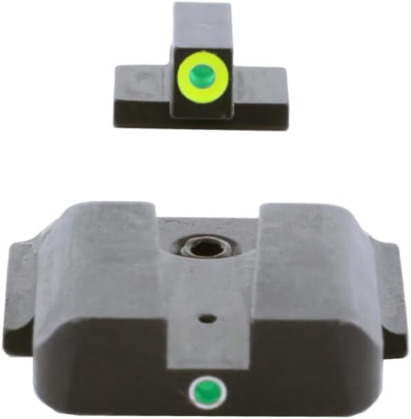 AMERIGLO i-Dot Sight Set, Compatible with Smith & Wesson M&P (Excludes .22, 380, Shield, EZ, Pro, C.O.R.E and Equalizer) | Front & Rear Night Sights with Green Tritium Lamps